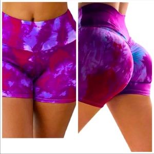 High-waist Tie-dye Booty Shorts